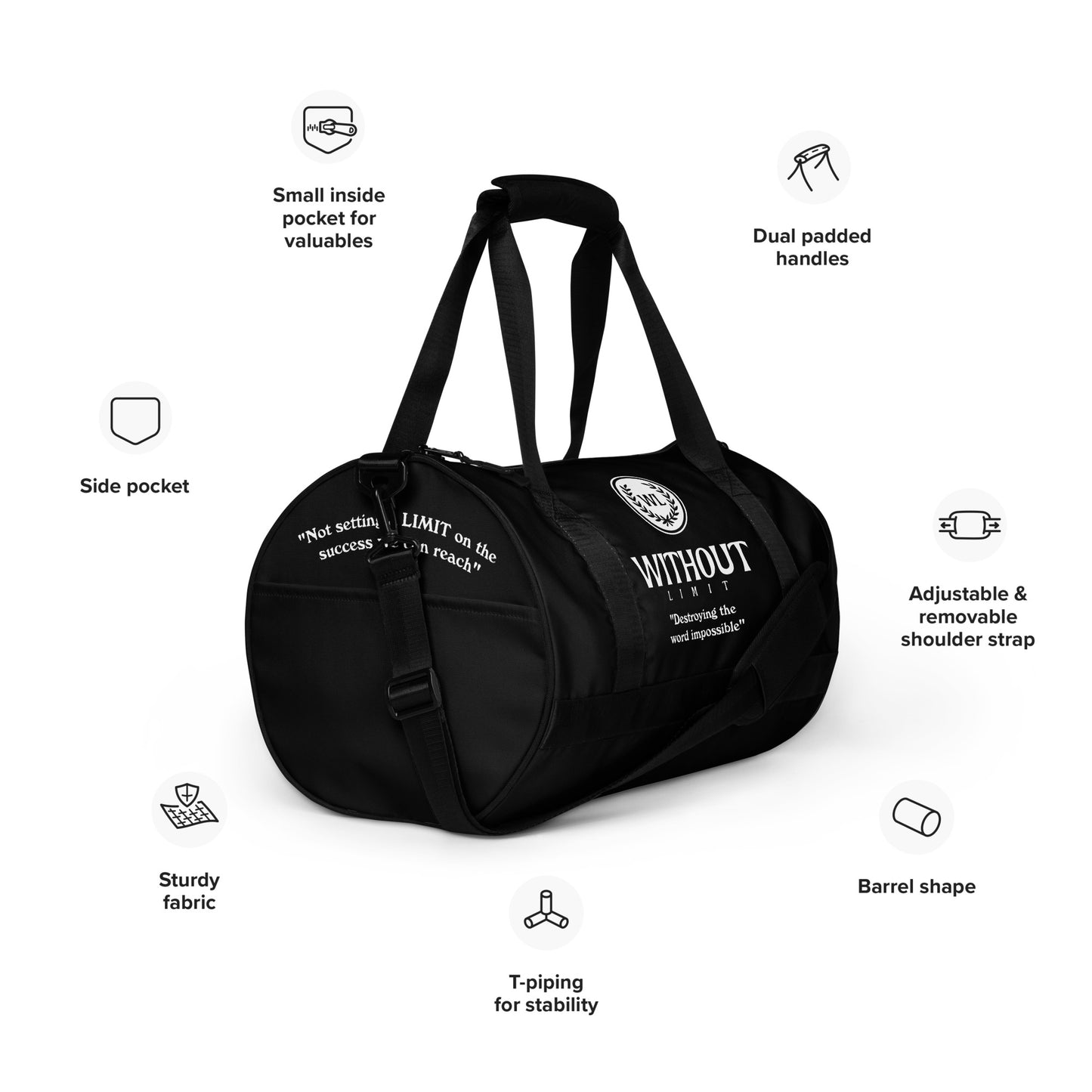 Without Limit Gym bag