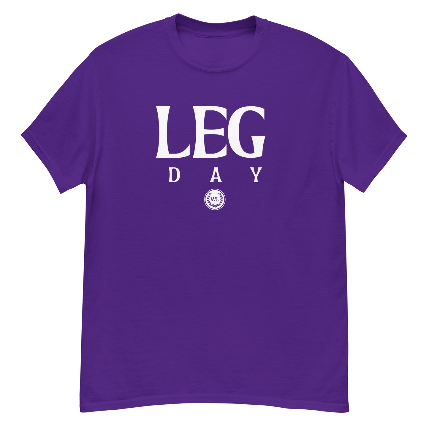 LEG DAY classic tee White Logo