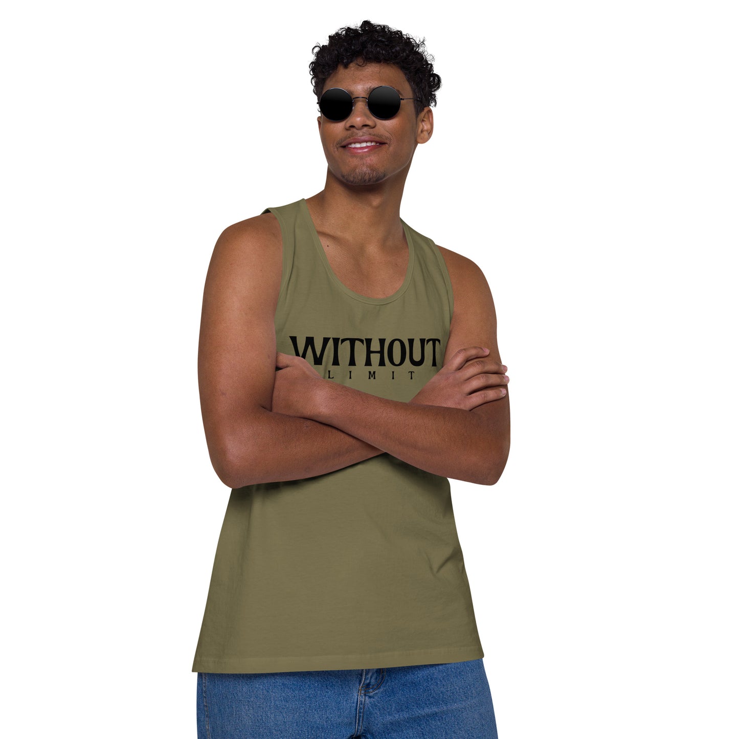 Men’s Premium Tank Top- Army Green