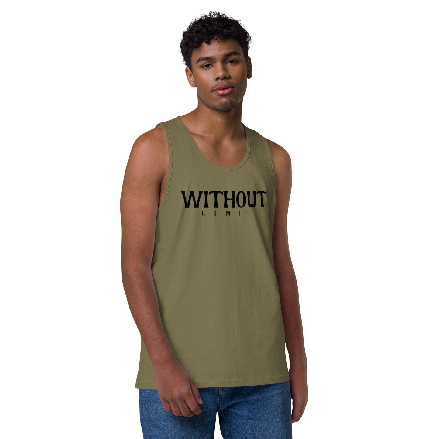 Men’s Premium Tank Top- Army Green